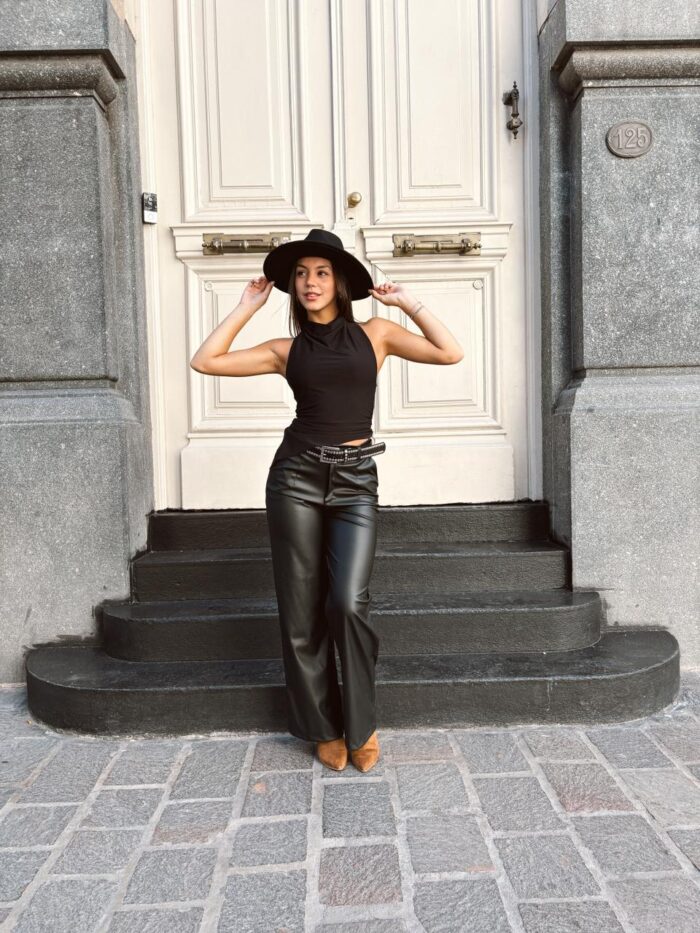 PANTALON WIDE CUERINA OPACA HAIDI