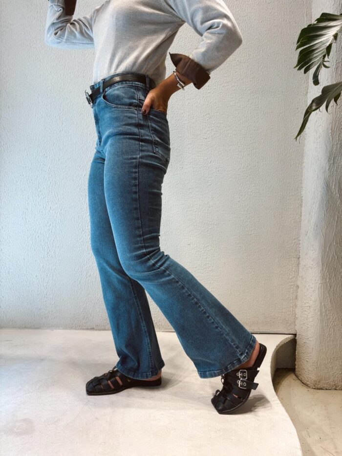 JEANS OXFORD ELASTIZADO TIRO ALTO 5154