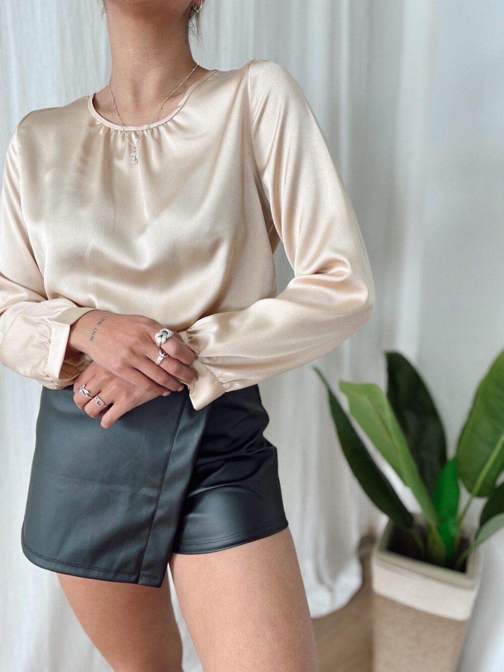 BLUSA SEDA CON LAZO - Imagen 3