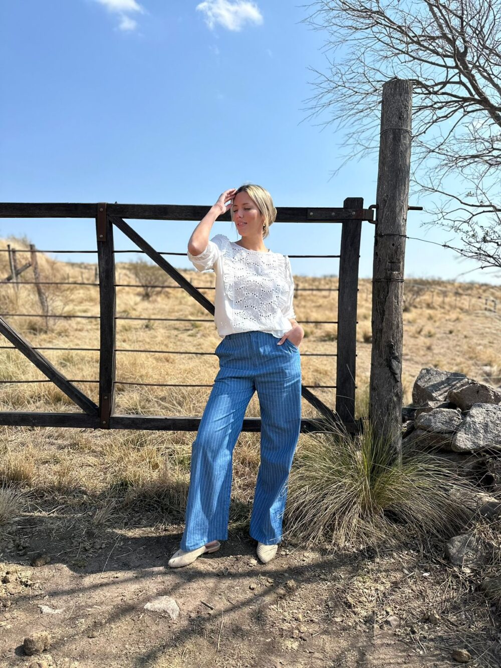PANTALON SIMIL JEANS RAYADO
