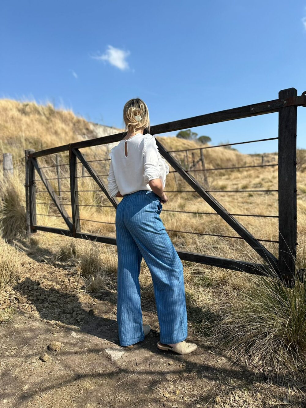 PANTALON SIMIL JEANS RAYADO - Imagen 5