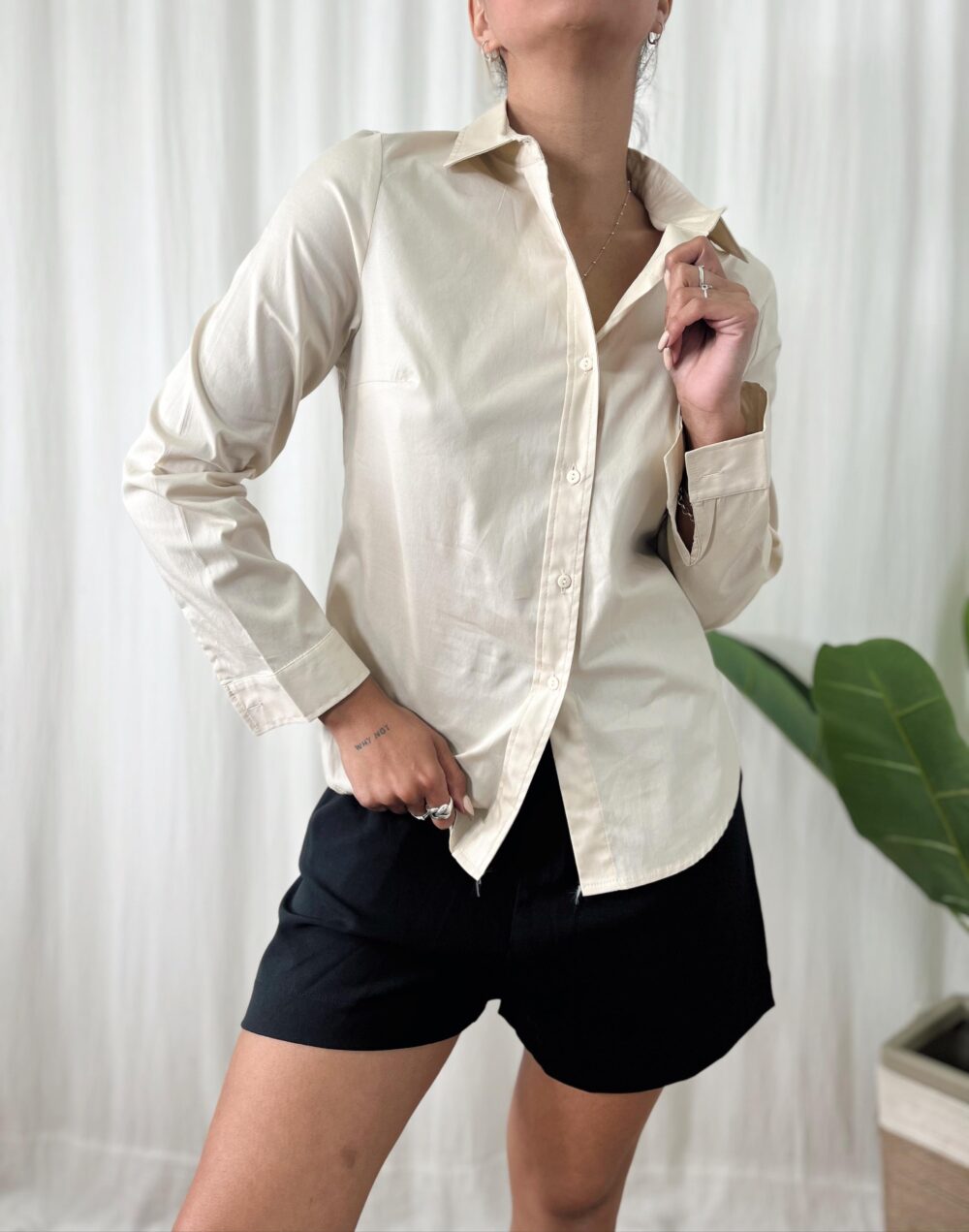 CAMISA POPLIN ENTALLADA - Imagen 9