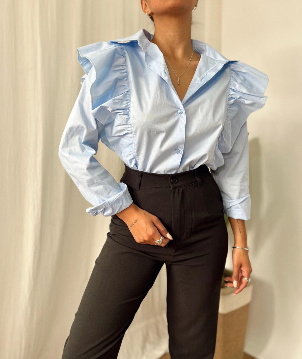 CAMISA POPLIN VOLADO - Imagen 4