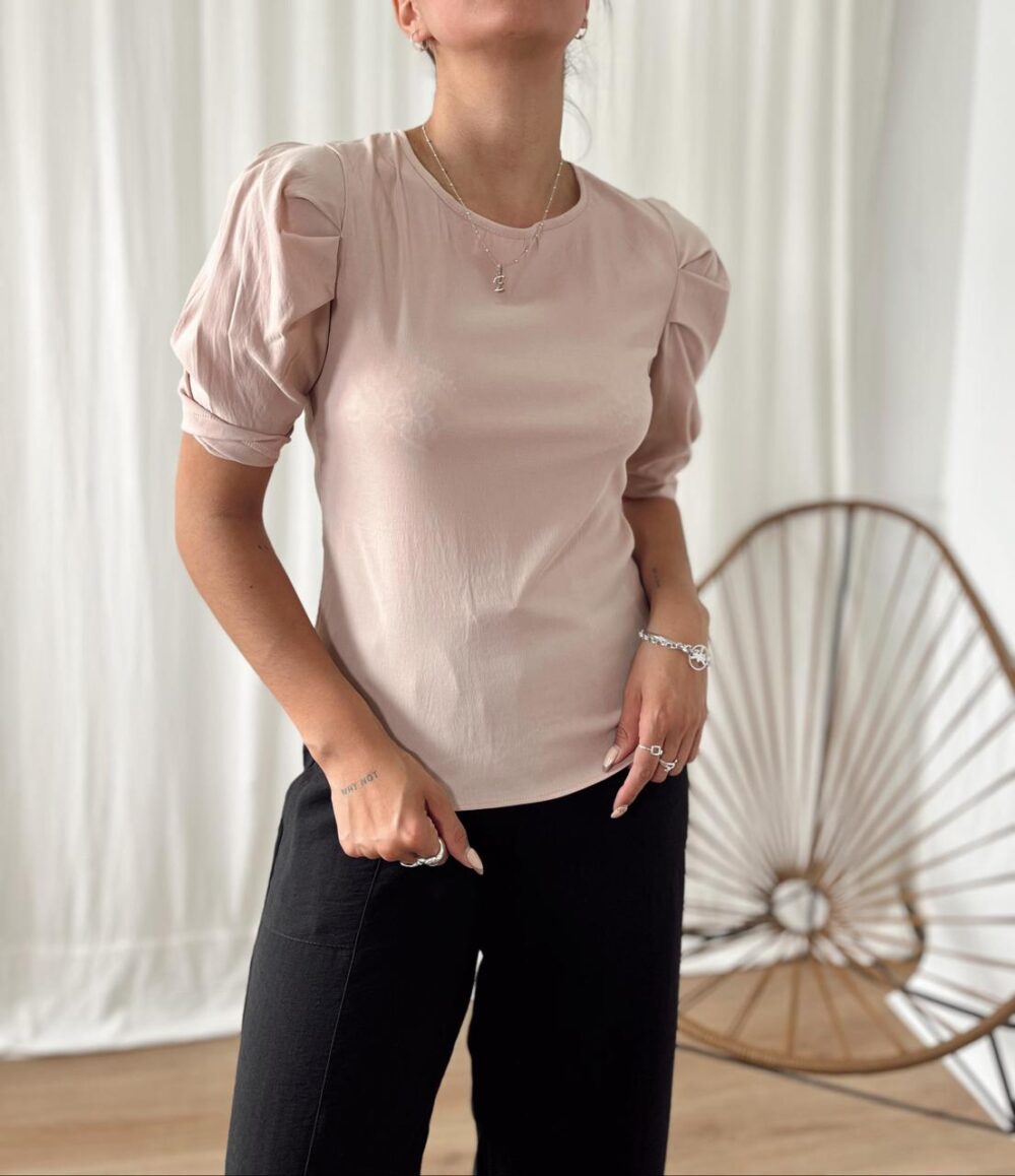 BLUSA MARFIL MANGA PRINCESA - Imagen 4