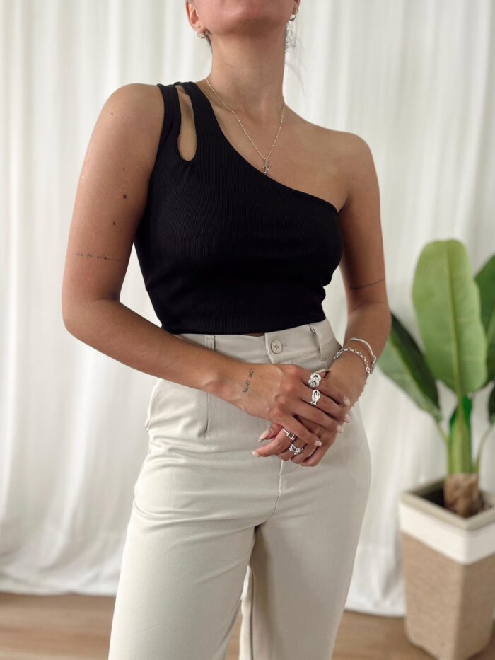 TOP UN HOMBRO MORLEY SATINADO JOY