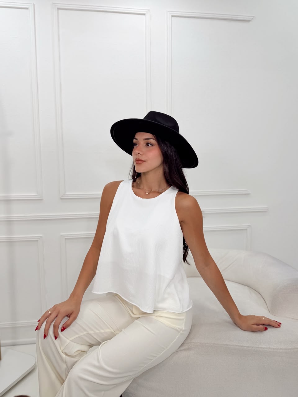 MUSCULOSA LUPE CREP CUELLO REDONDO - Imagen 8