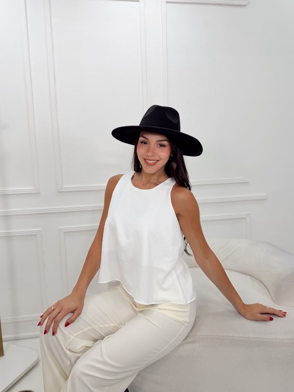 MUSCULOSA LUPE CREP CUELLO REDONDO - Imagen 9