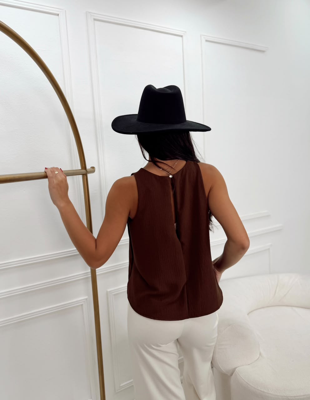 MUSCULOSA LUPE CREP CUELLO REDONDO - Imagen 6