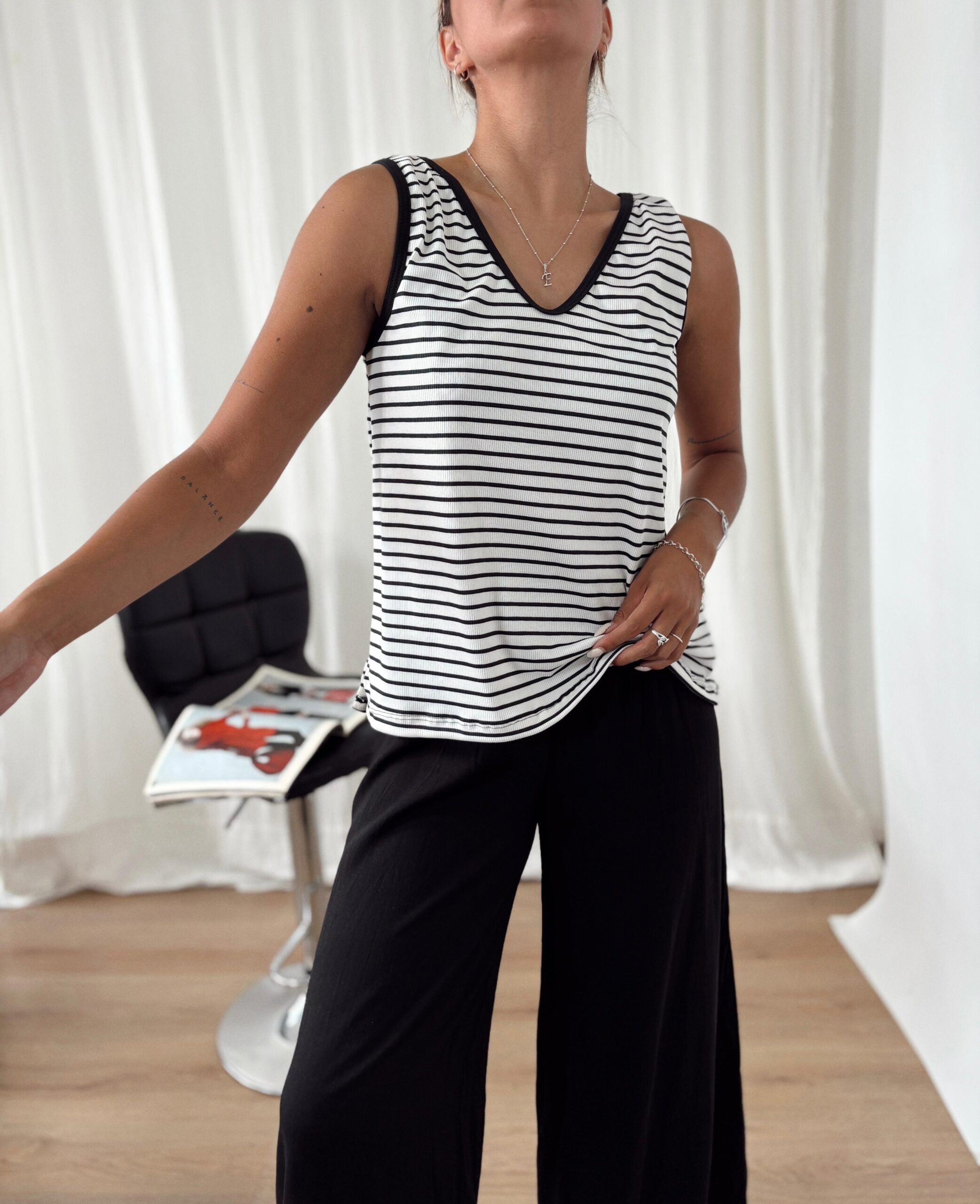 MUSCULOSA DIOSAS MORLEY RAYADO CAMPANA TAJO - Imagen 4