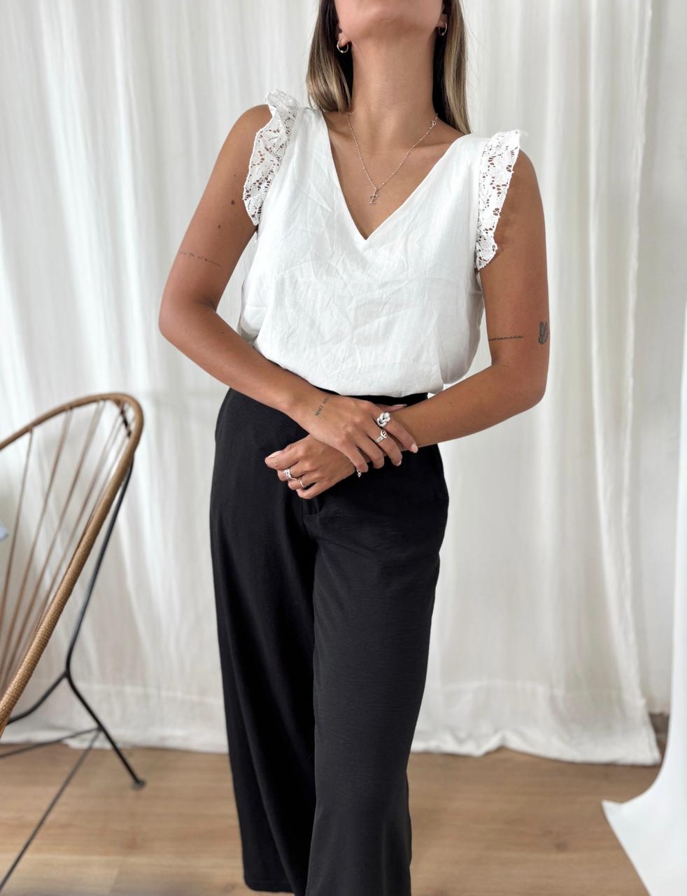 BLUSA WONDER LINO ENCAJE