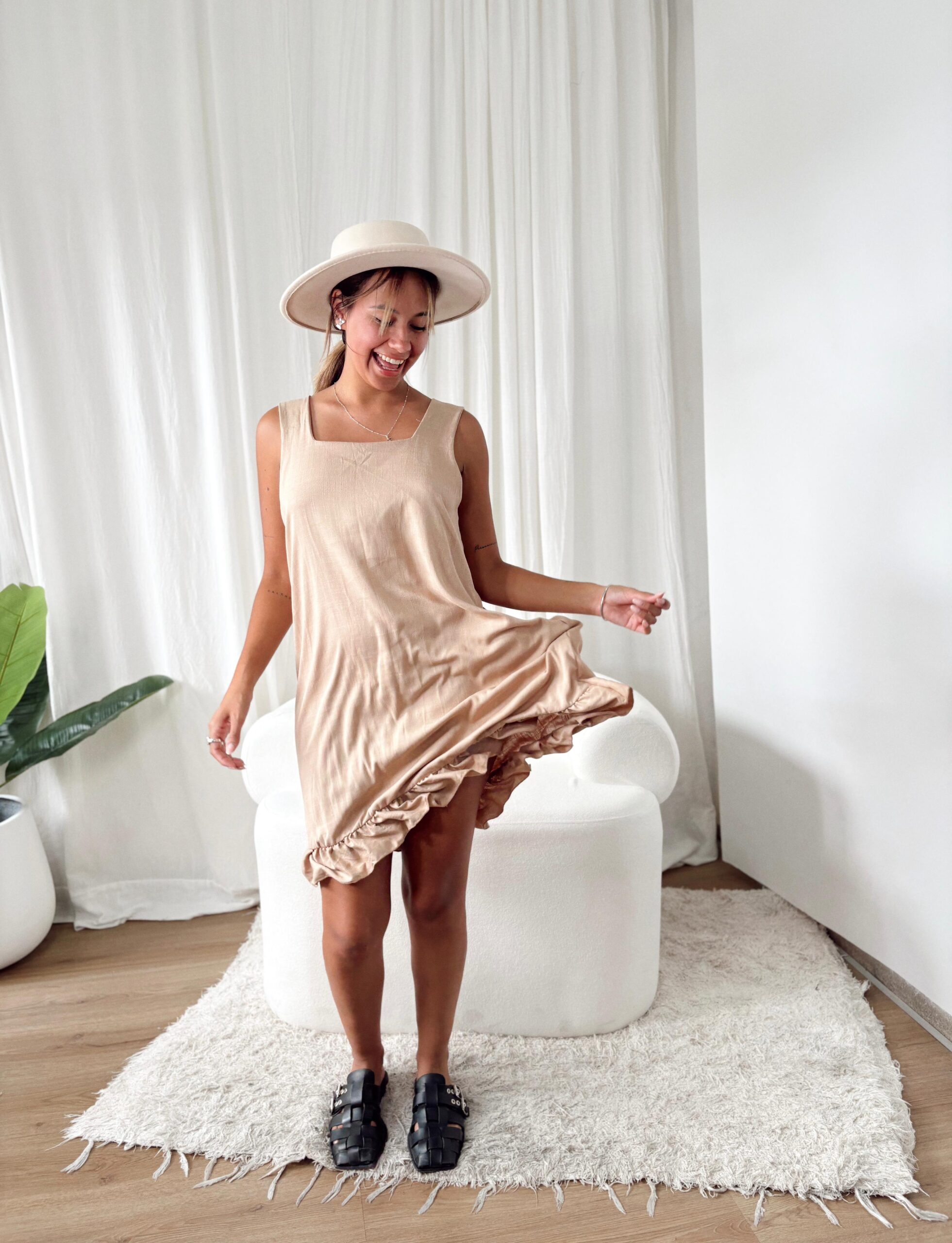 VESTIDO LINO VOLADO VANESA - Imagen 5