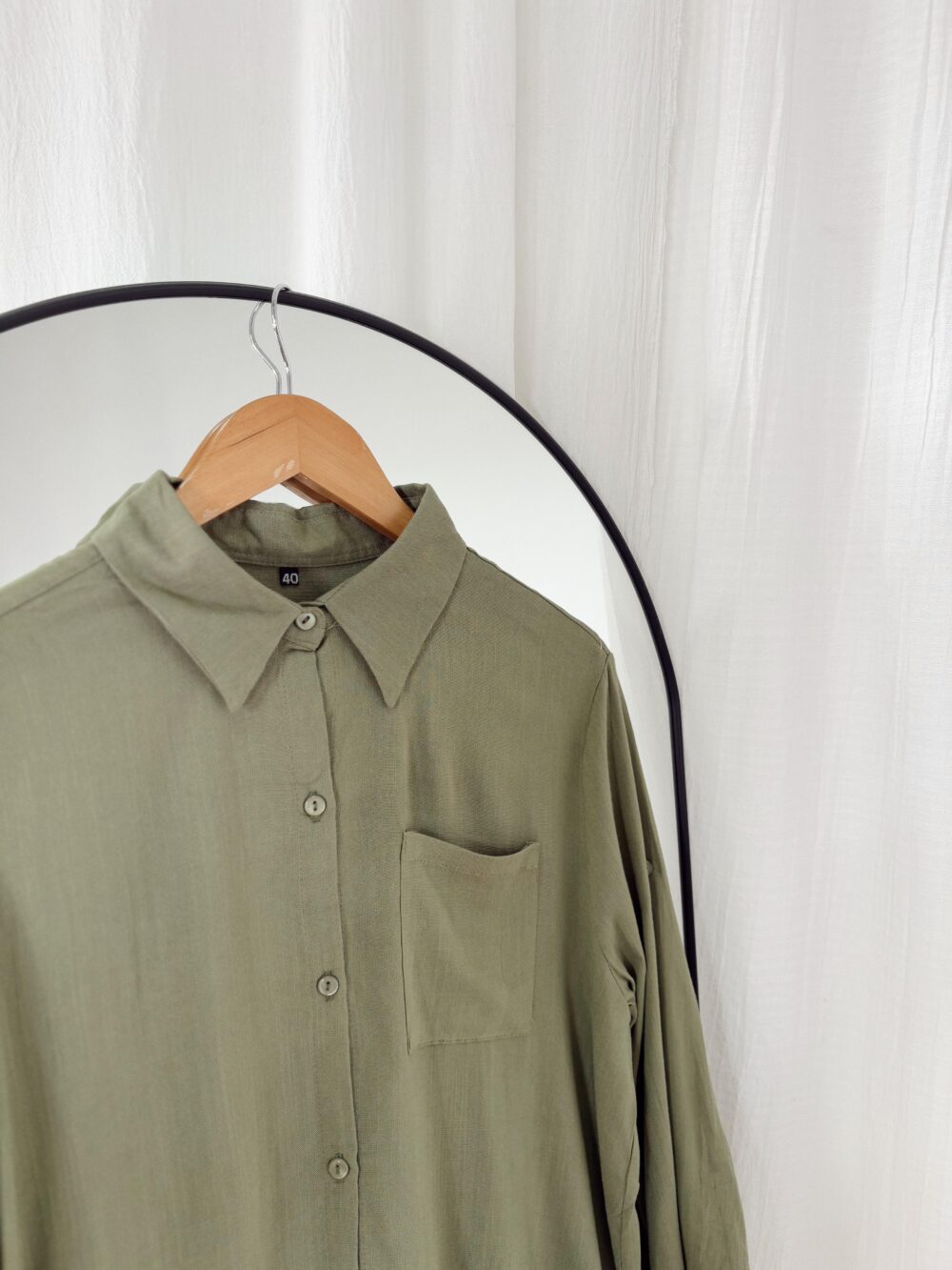 CAMISA LINO 3/4 OVERSIZE - Imagen 11