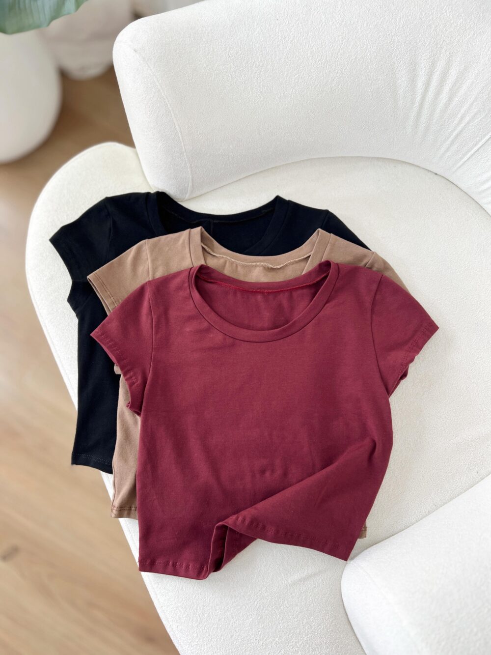 REMERA ALGODON CON LYCRA CROP - Imagen 6
