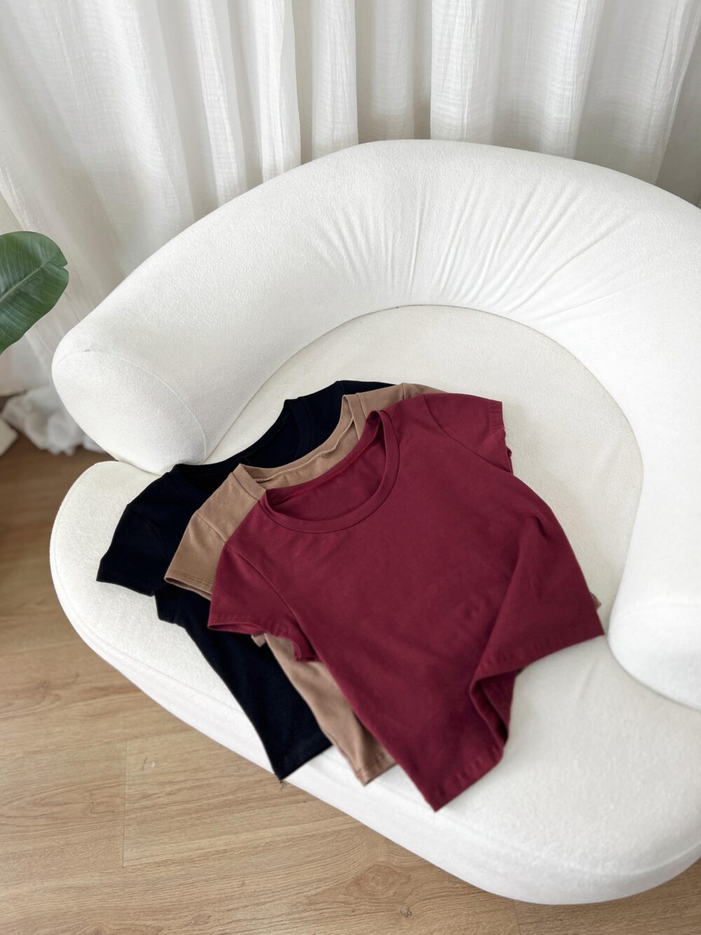 REMERA ALGODON CON LYCRA CROP - Imagen 5