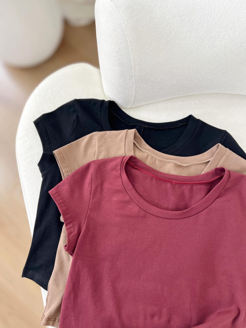 REMERA ALGODON CON LYCRA CROP - Imagen 3