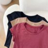 REMERA ALGODON CON LYCRA CROP - Imagen 3