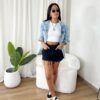 REMERA ALGODON CON LYCRA CROP - Imagen 2