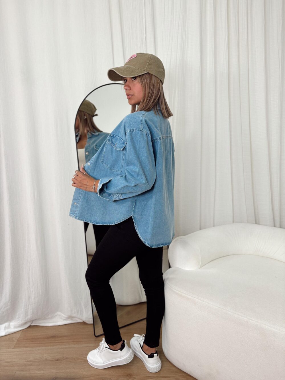 CAMISA CLASICA JEANS RIGIDO - Imagen 3