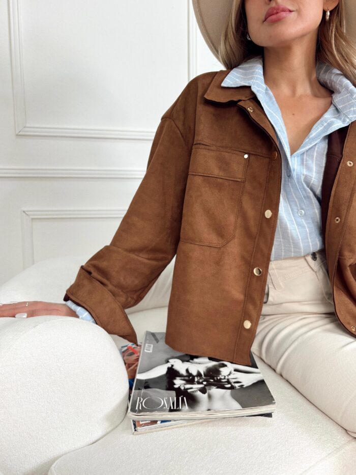 CHAQUETA ESTOCOLMO GAMUZADA CON BOLSILLOS
