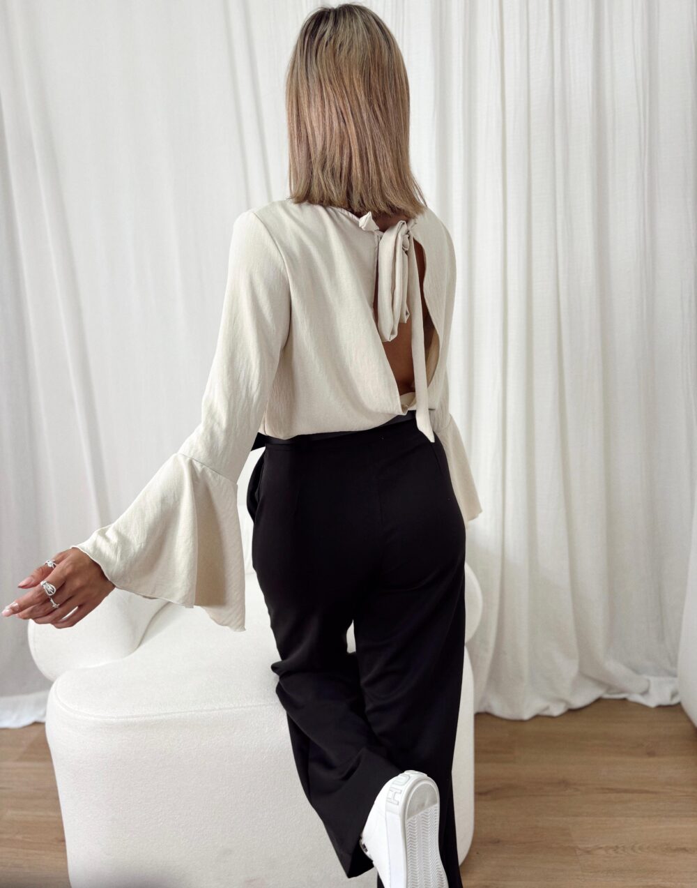 BLUSA GINEBRA CREP MANGA LARGA - Imagen 3