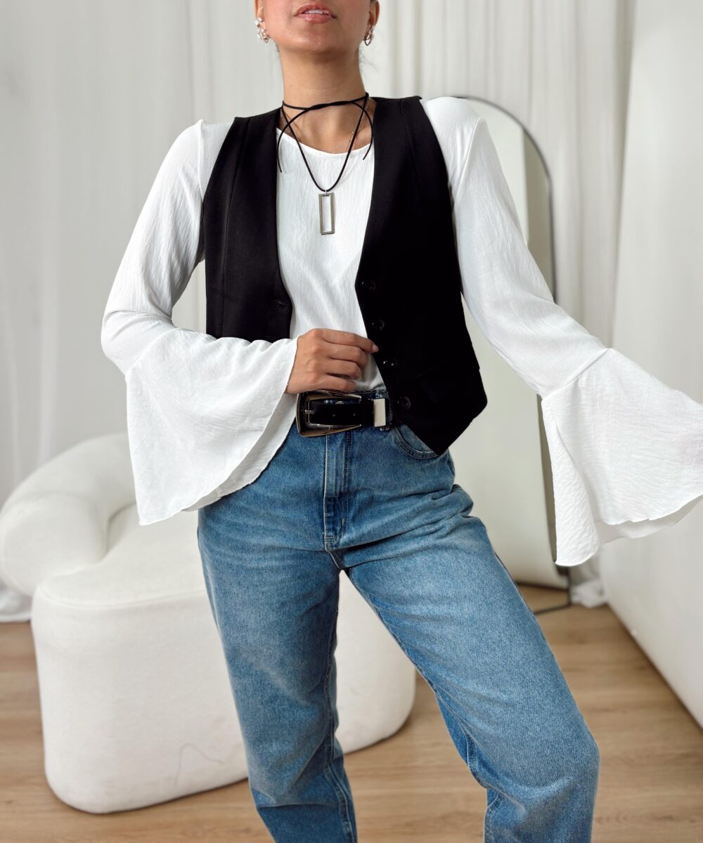 BLUSA GINEBRA CREP MANGA LARGA - Imagen 4