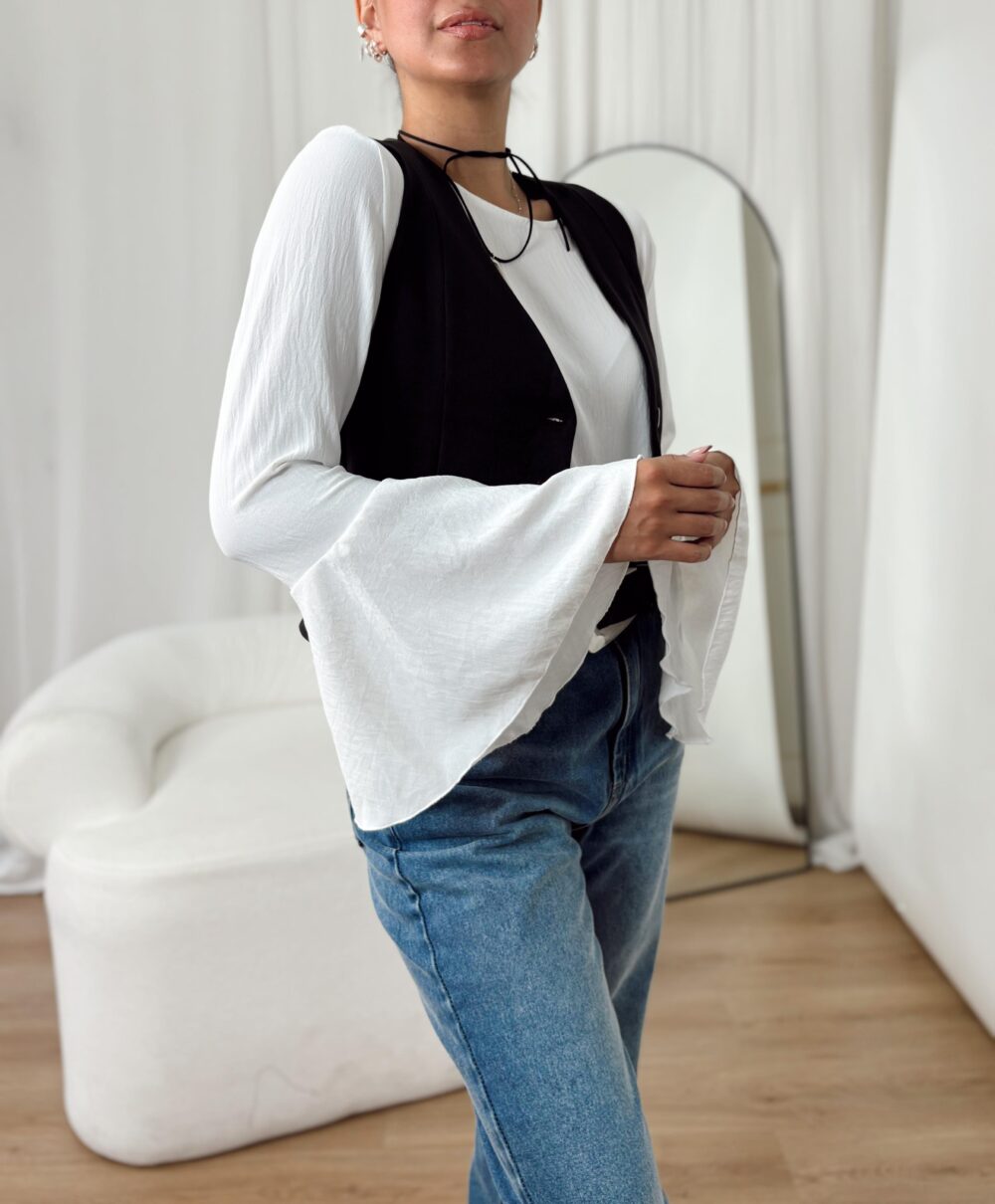 BLUSA GINEBRA CREP MANGA LARGA - Imagen 6