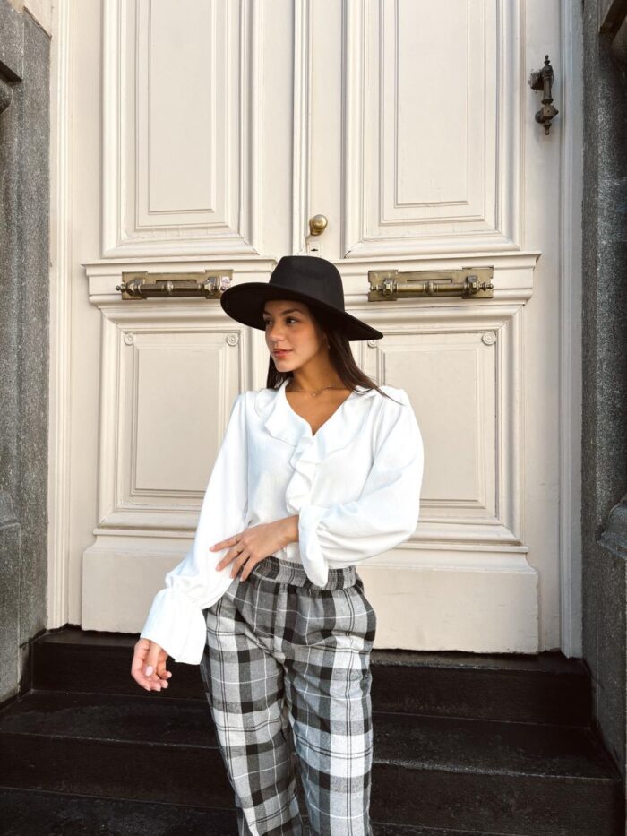 BLUSA SIENA CREP VOLADOS MANGA LARGA