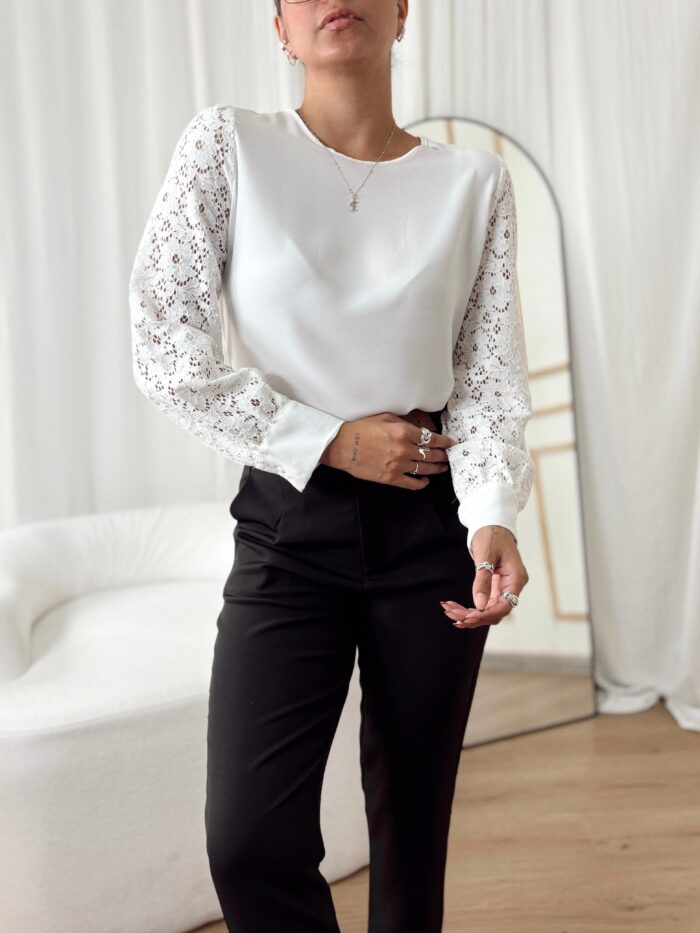 BLUSA CREPE MANGA BRODERIE