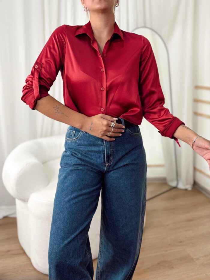 CAMISA CORTA SATINADA