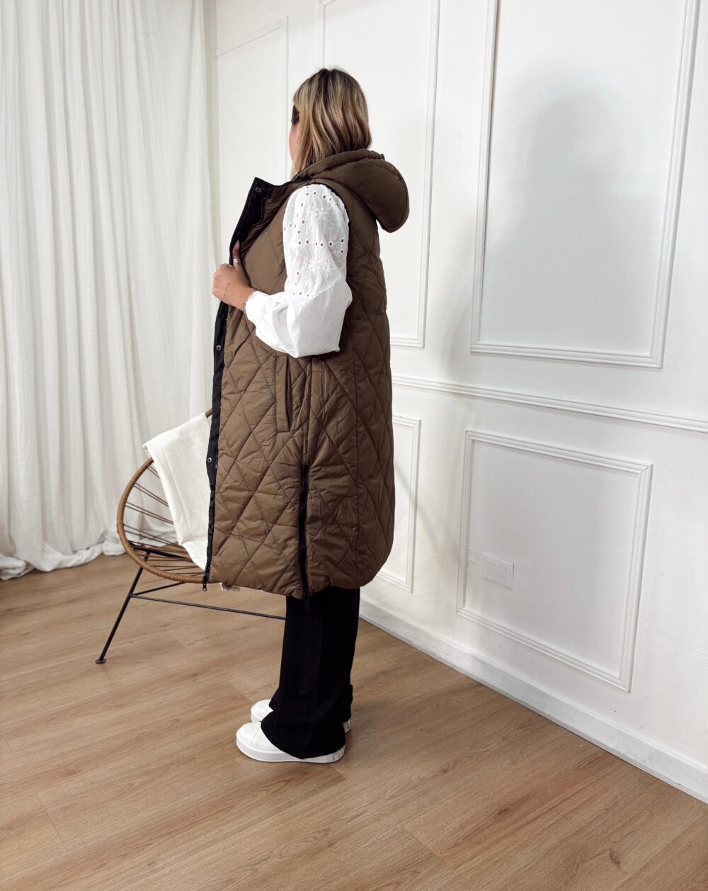 CHALECO LARGO REVERSIBLE - Imagen 3