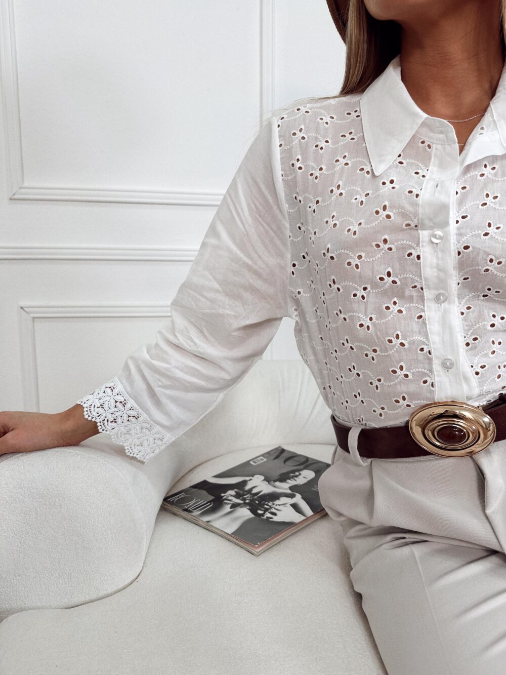CAMISA ARIADNA 3/4 PUNTILLA - Imagen 5