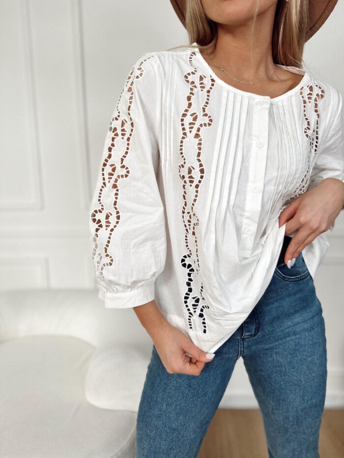 BLUSA BOSA CON BOTONES Y ALFORZAS