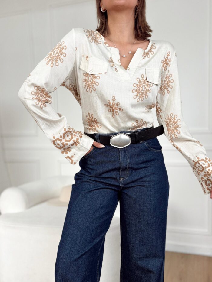 BLUSA SOFIA LINO ESTAMPADA 5874