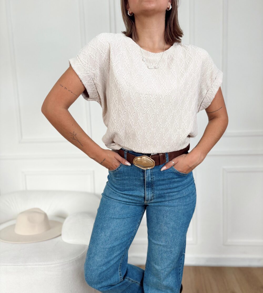 REMERA BRODERIE MANGA ATRACADA - Imagen 3