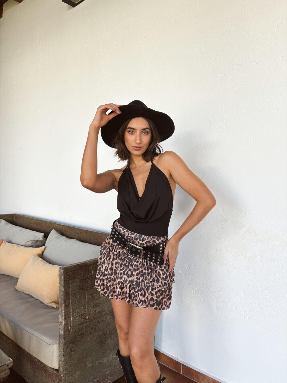 POLLERA ACETATO ANIMAL PRINT - Imagen 2