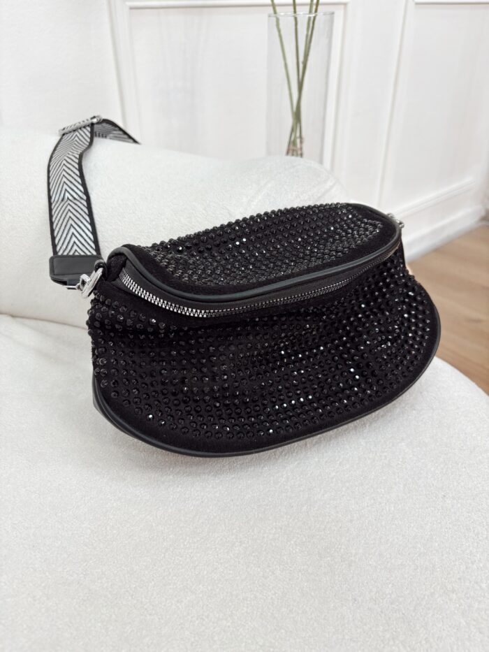 RIÑONERA STRAS NEGROS