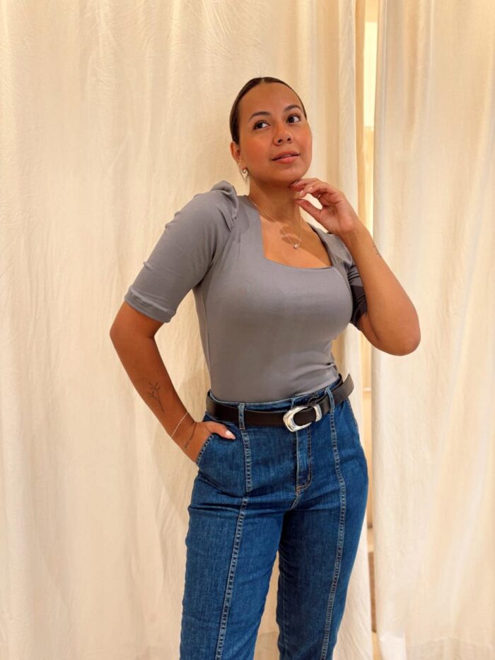 REMERA MANGA 3/4 ESCOTE CUADRADO PRINCESA BY DIOSAS