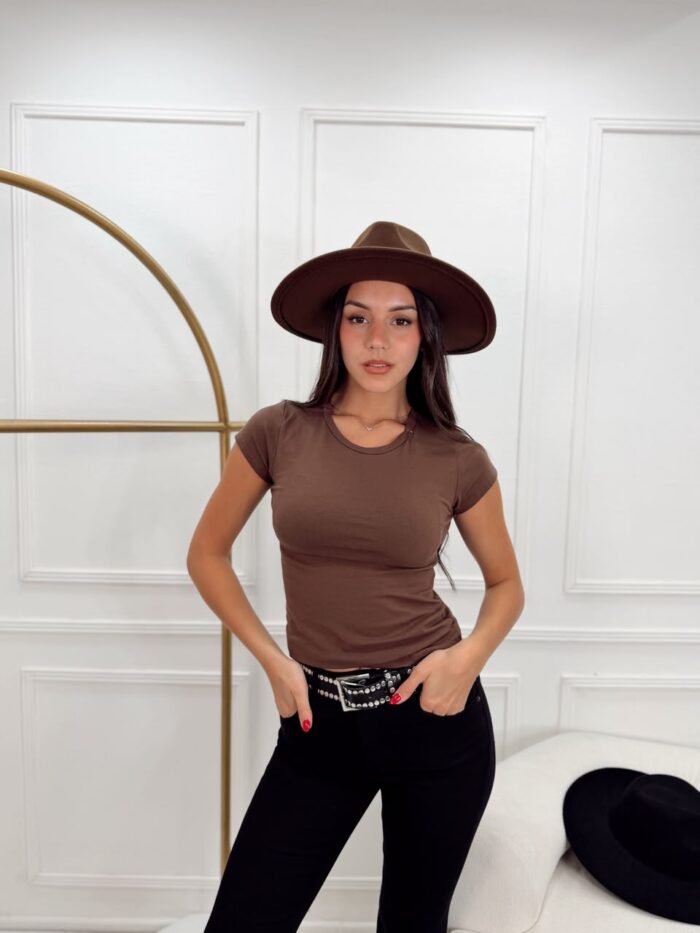 REMERA CUELLO ALA BASE ALGODON  R39