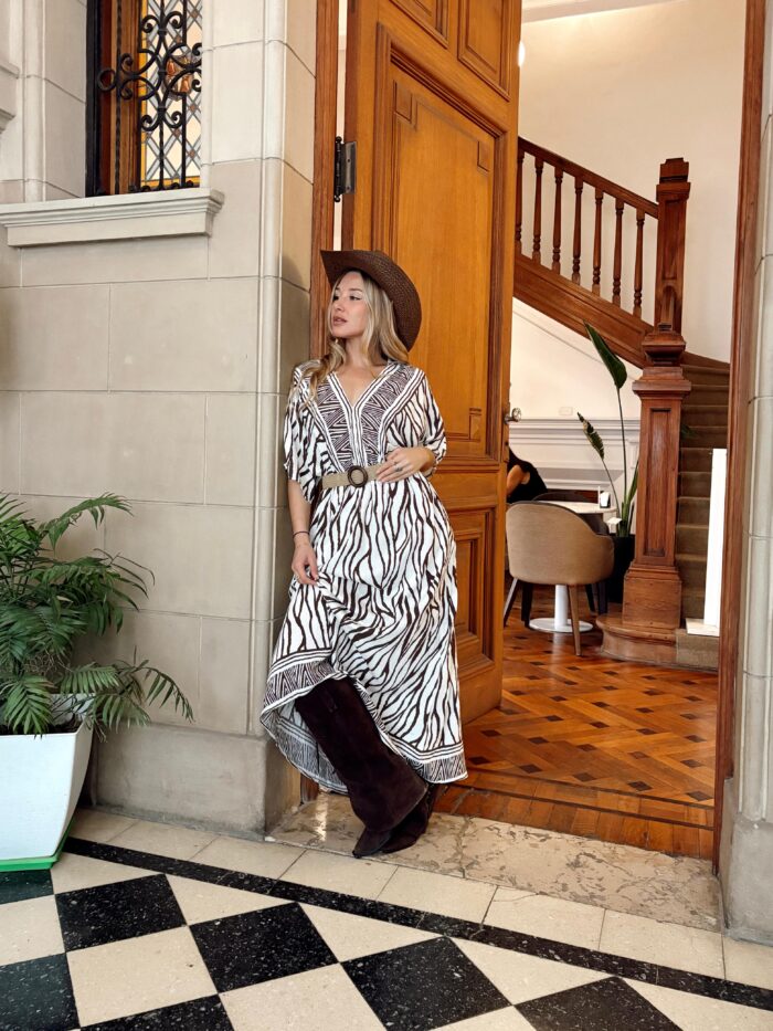 VESTIDO MANGA CORTA CON CINTURON