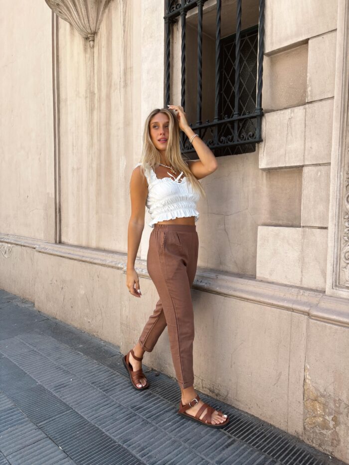 BABUCHA POSITANO LINO DOBLADILLO