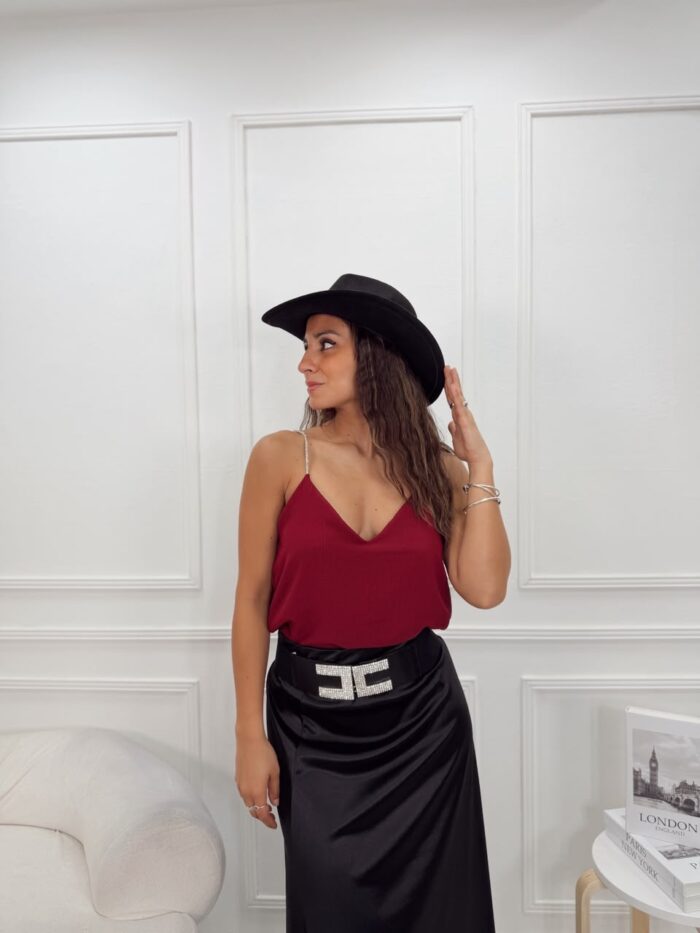 MUSCULOSA MOUSE CON BRETEL TIPO STRASS