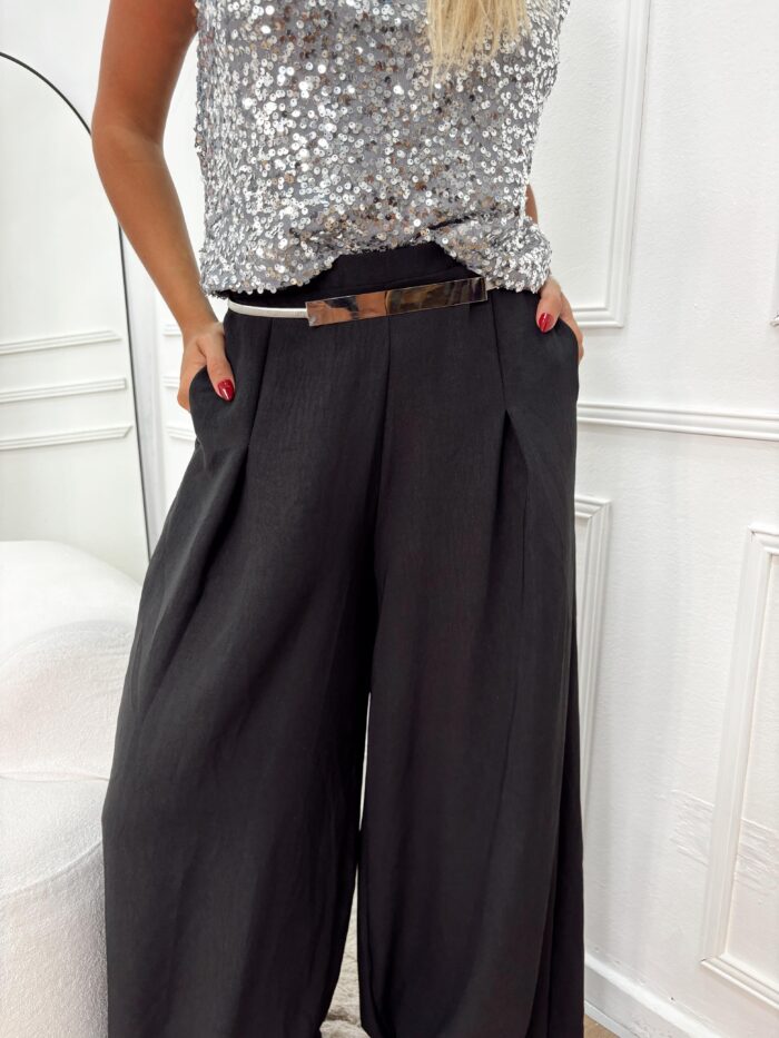 PALAZO CREPE CON PINZAS