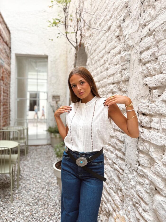 CAMISA SIN MANGAS BRODERIE 18749