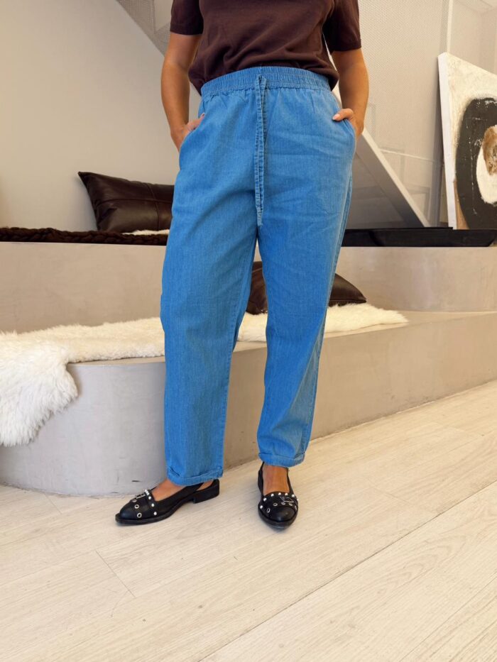 BABUCHA JEANS TENSEL LIVIANO AZUL 4931