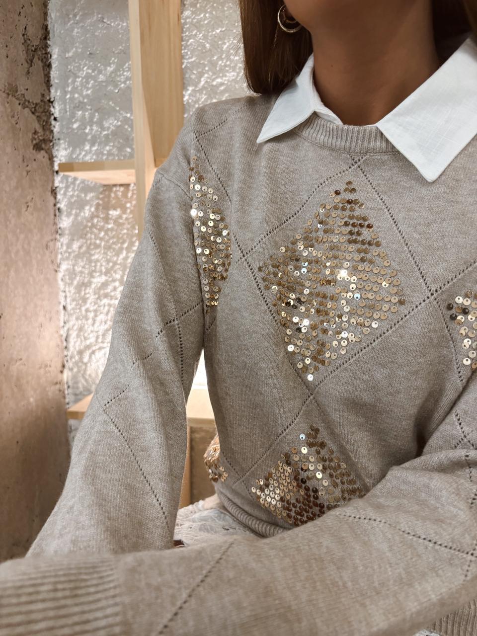 SWEATER LENTEJUELAS Art AN 8103 - Imagen 3