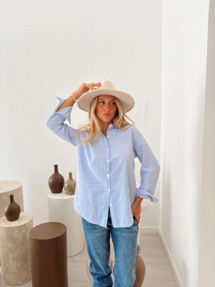 CAMISA POPLIN RAYADA CLASICA