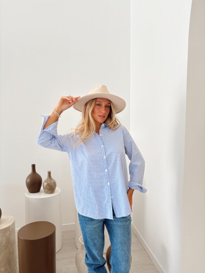 CAMISA POPLIN RAYADA CLASICA