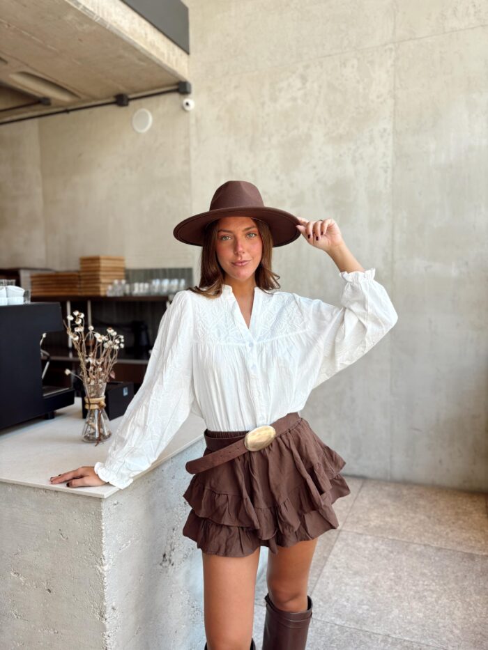 BLUSA FRANCISCO CUELLO MAO BOTONES