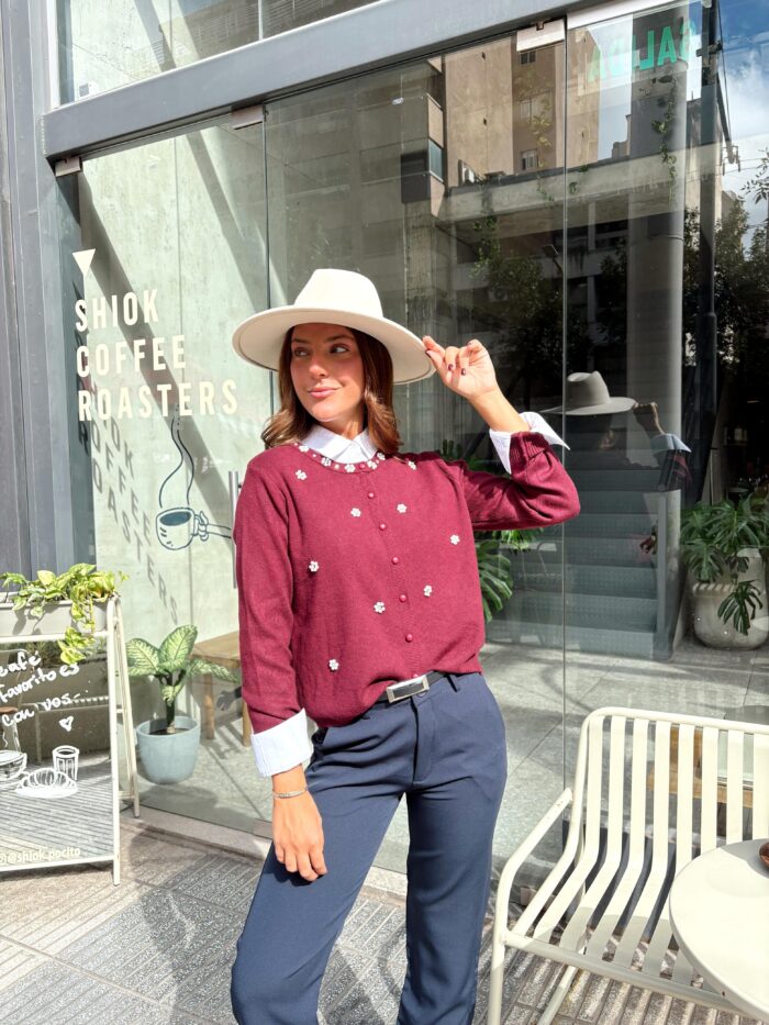 CARDIGAN IMPORTADO CON PERLAS LUCERNA