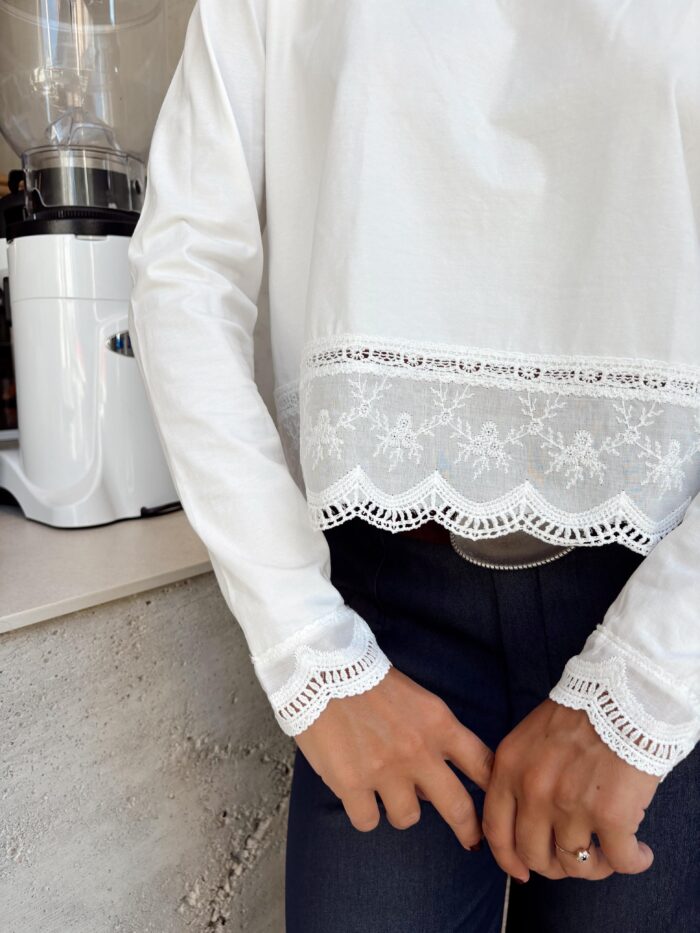 REMERA CAMPANA PUNTILLA ANCHA Y PUÑO